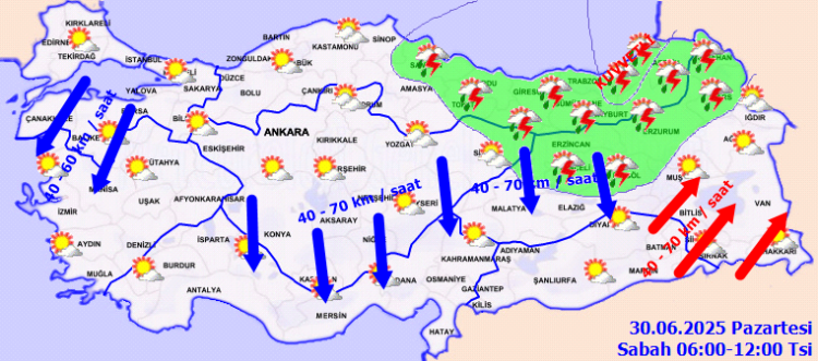 Doğu Anadolu ve Karadeniz'de kuvvetli yağış!