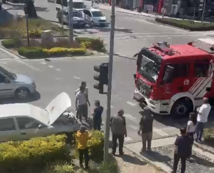 Düzce’de otomobil yangını paniğe neden oldu