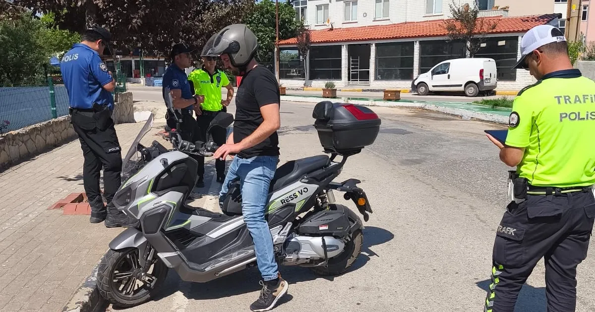 Edirne Keşan’da motosiklet denetiminde ceza yağdı