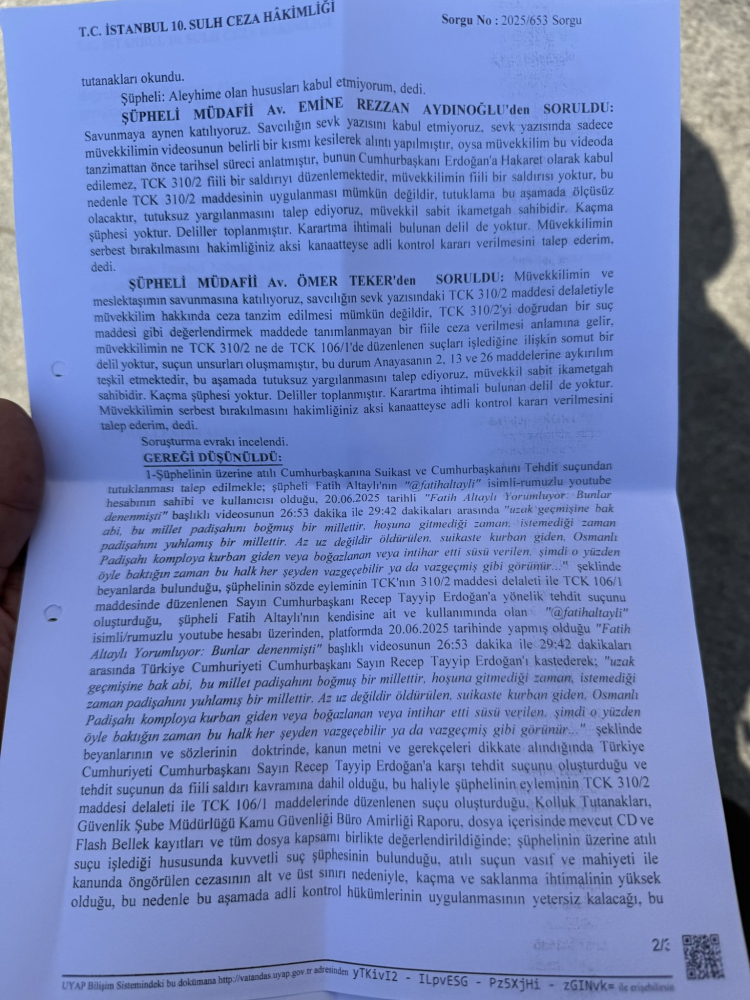 Gazeteci Fatih Altaylı tutuklandı!