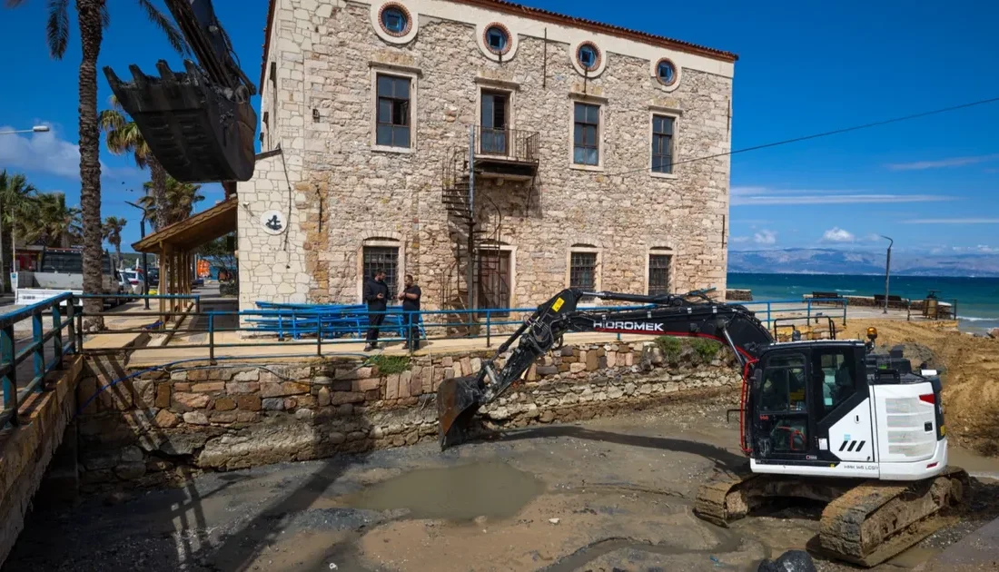 Çeşme’de Çiftlikköy Deresi’nde istinat