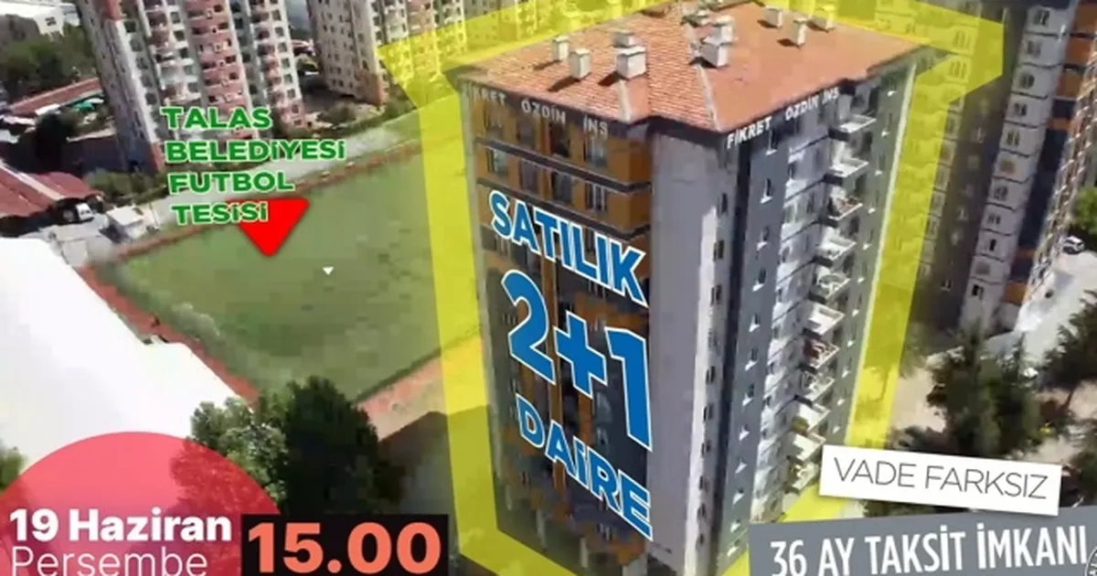 Kayseri Talas'tan taksitli yatırım fırsatı
