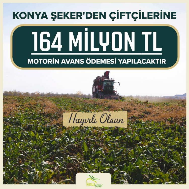 Konya Şeker'den motorin avansı!