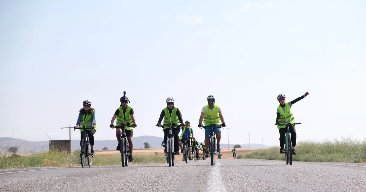 Konya’da tarihi rotada pedallar tarih ve doğa için döndü