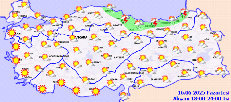 Kuzeyde serin hava, güneyde mevsim normalleri!