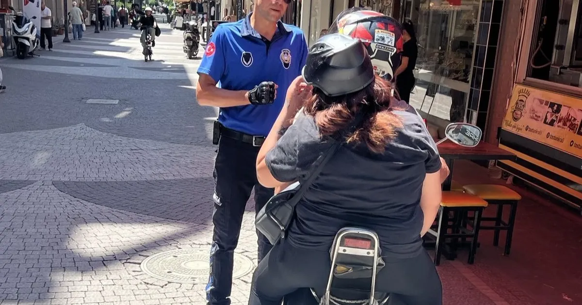 Manisa’da yaya yollarına motosiklet denetimi