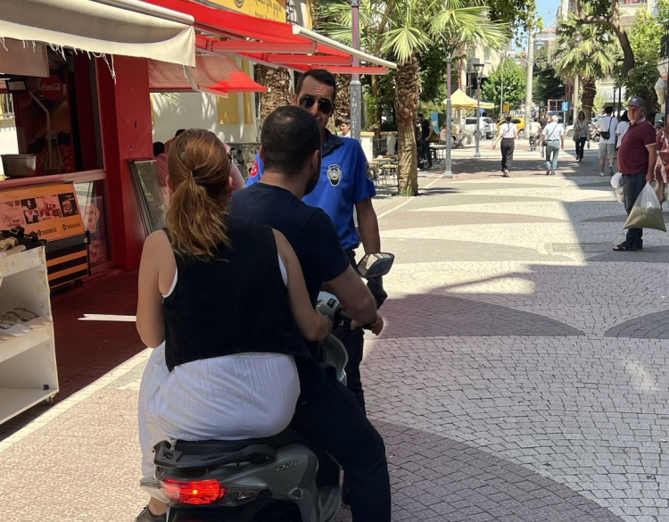 Manisa’da yaya yollarına motosiklet denetimi