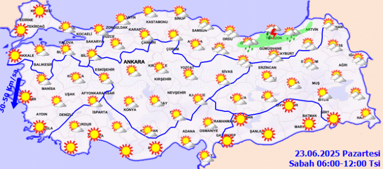 Meteorolojiden kuvvetli rüzgar ve sıcak hava uyarısı
