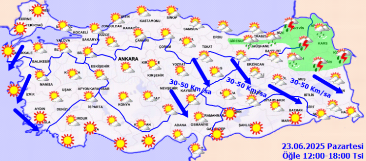 Meteorolojiden kuvvetli rüzgar ve sıcak hava uyarısı