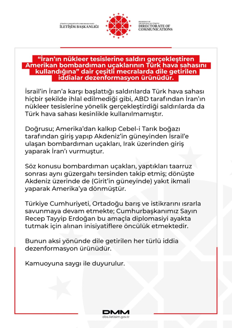 Türk hava sahası iddialarına yalanlama... ABD uçakları Türkiye’yi kullanmadı