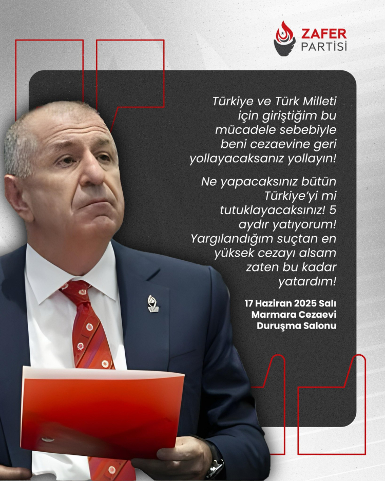 Ümit Özdağ'a hapis cezası ve tahliye kararı!