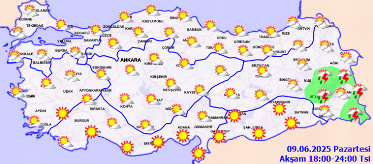 Yurtta az bulutlu hava hakim... Doğu'da sağanak alarmı!