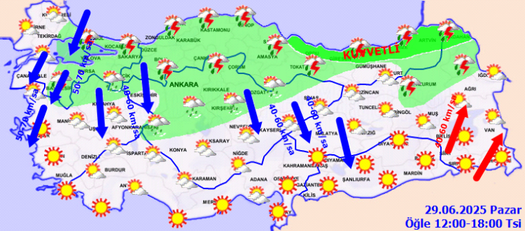 Yurtta kuvvetli yağış ve rüzgar alarmı!