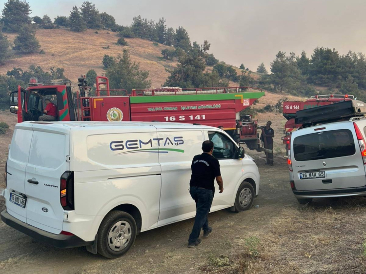 Bursa'daki yangına karşı Gemlik’te teyakkuz