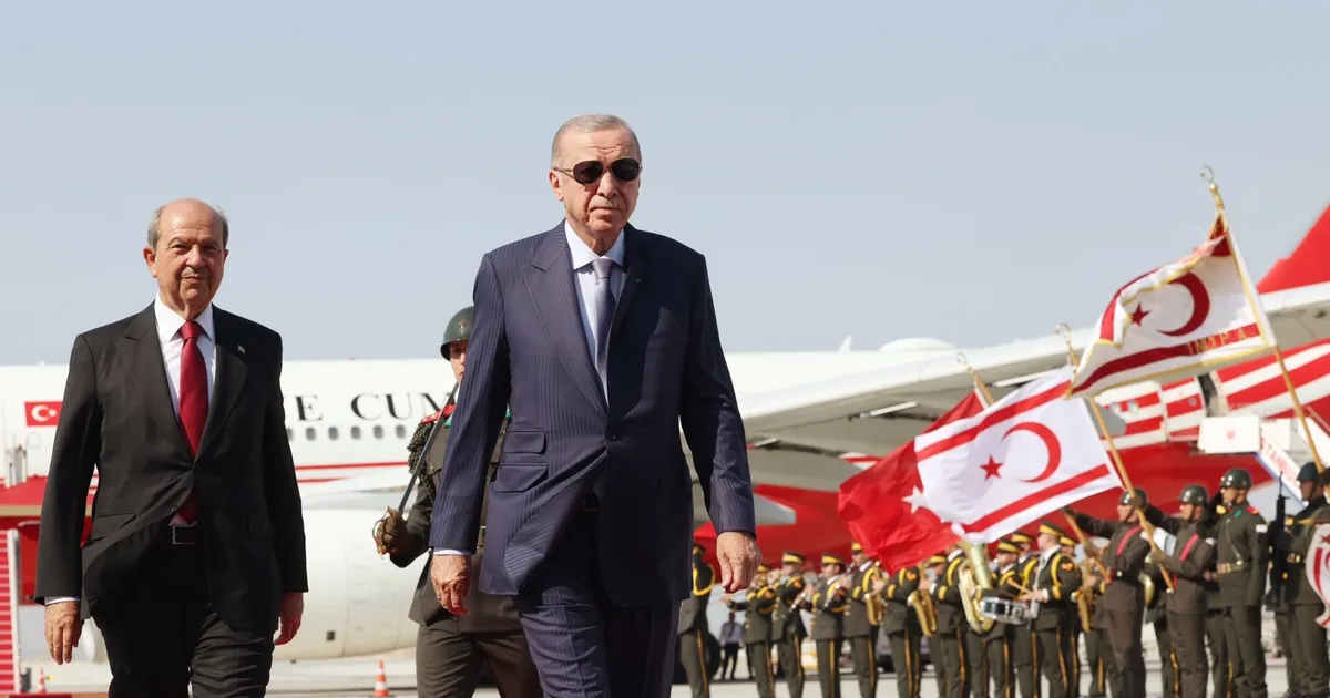 Cumhurbaşkanı Erdoğan törenler için Yavru Vatan'da