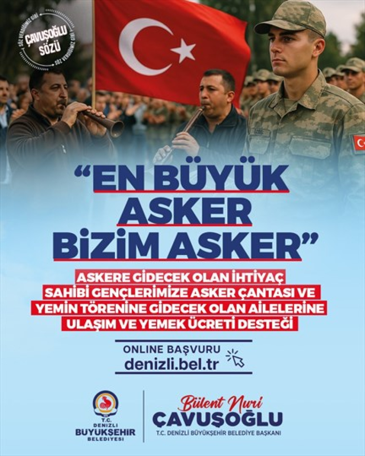 Denizli Büyükşehir’den Mehmetçiğe moral desteği
