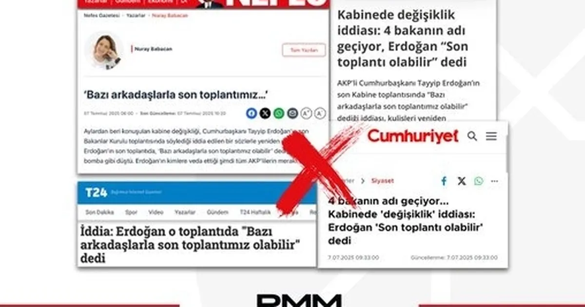 DMM'den "Erdoğan’ın Kabine açıklaması" iddiasına yalanlama