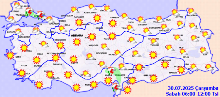Doğu ve kuzeyde yağış, sıcaklıklar yine yüksek!