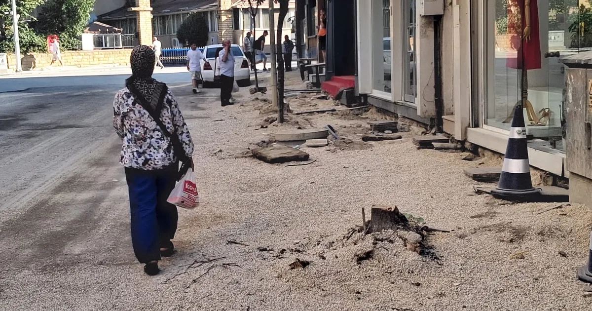 Edirne Keşan’da kaldırım için ağaç kesimine tepki!