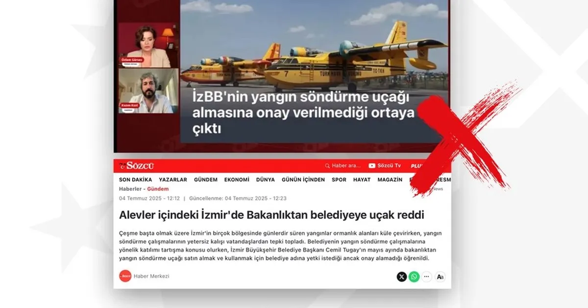 İzmir Belediyesi’nin yangın uçağı talebi iddiası asılsız!