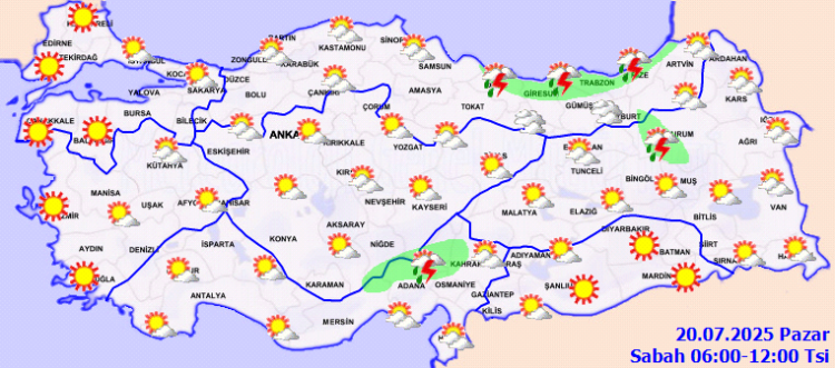 Kastamonu, Çankırı ve Ankara'nın kuzeyine 'kuvvetli yağış' uyarısı! Yurtta bugün hava nasıl?