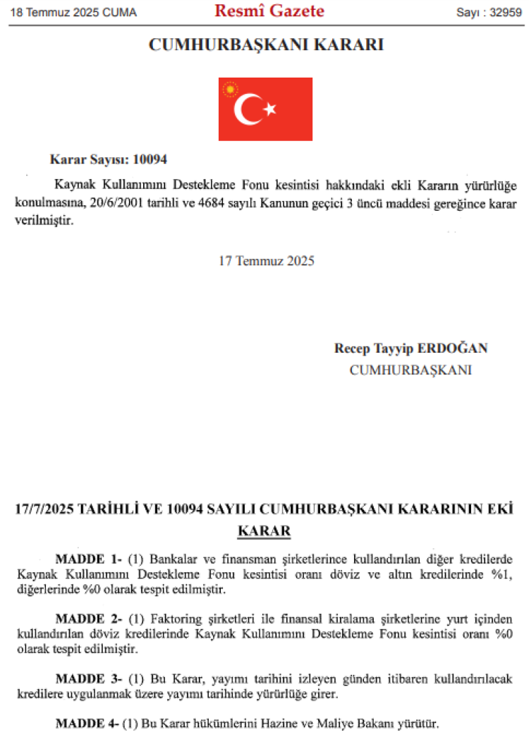 KKDF kesinti oranlarına ayar!