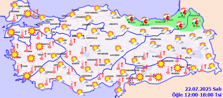 Kuzeydoğu hariç sıcaklıklar bunaltacak