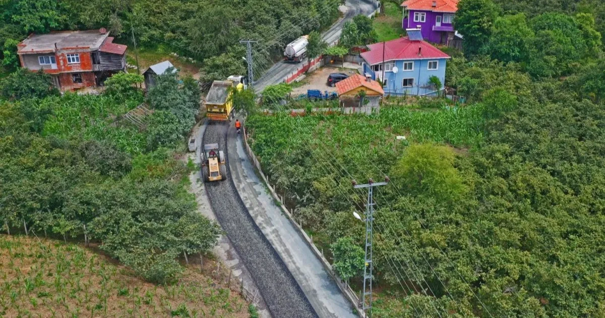 Ordu Ünye Denizbükü Mahallesinde asfalt sevinci
