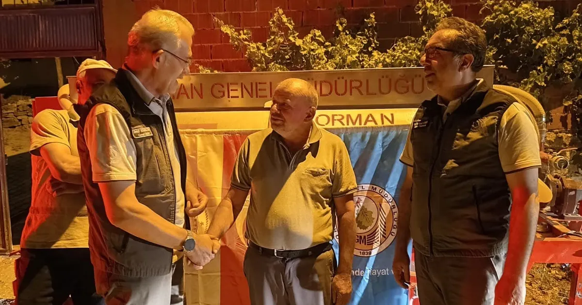 Orman Genel Müdürü Karacabey'den yangın kahramanına ziyaret