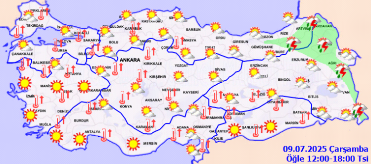 Sıcak hava etkisini artırıyor! Doğu’da yağış alarmı