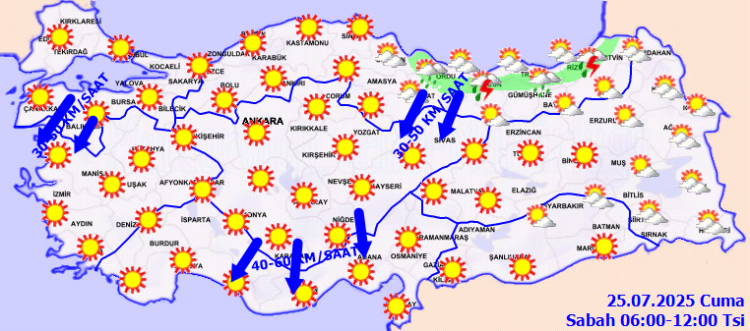 Sıcaklıklar artıyor, kuvvetli yağış ve rüzgara dikkat!