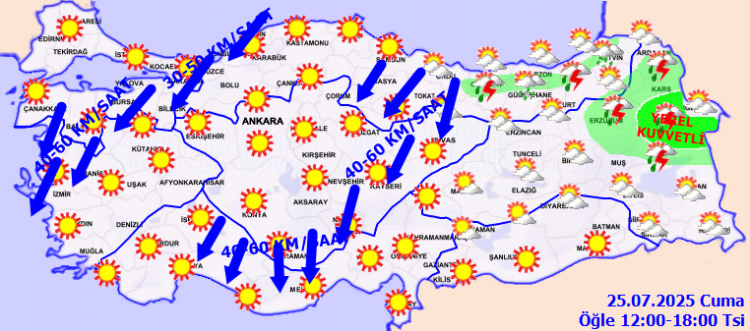 Sıcaklıklar artıyor, kuvvetli yağış ve rüzgara dikkat!