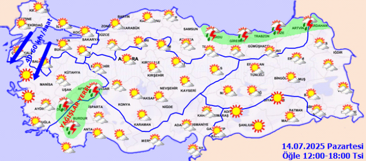 Yurtta bugün hava nasıl olacak?