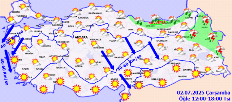 Yurtta bugün hava nasıl olacak? Hangi bölgeler 'kuvvetli rüzgar' altında?