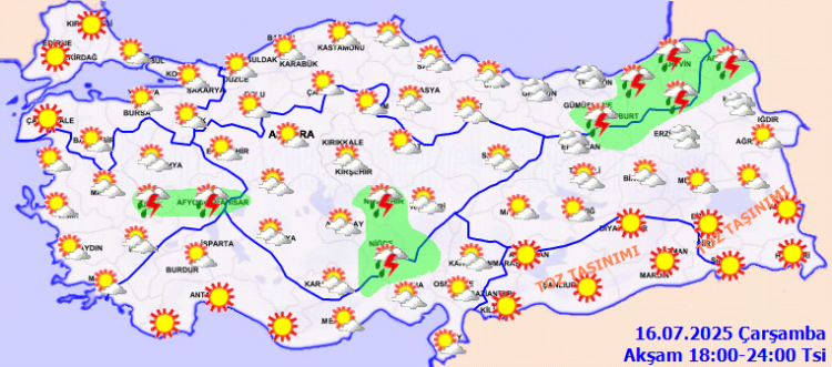 Yurtta sert hava: Sağanak, fırtına ve toz uyarısı geldi