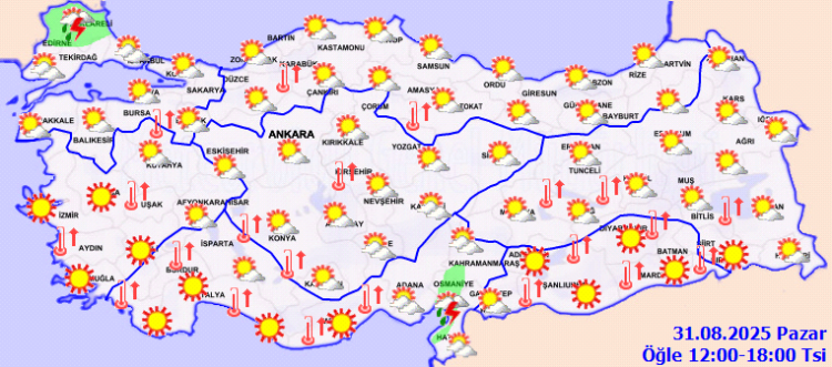 Ağustos ayının son gününde yurtta hava nasıl olacak?