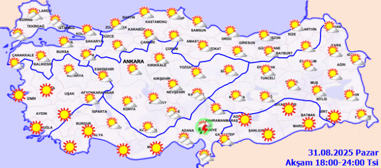 Ağustos ayının son gününde yurtta hava nasıl olacak?