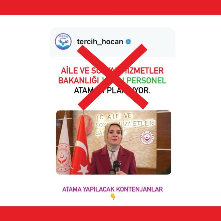 Aile ve Sosyal Hizmetler'den ‘10 bin personel ataması’ iddialarına yalanlama