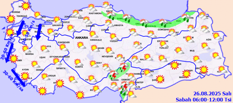 Bugün hangi bölgelerde yağış var?