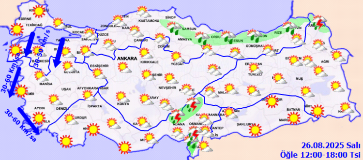 Bugün hangi bölgelerde yağış var?