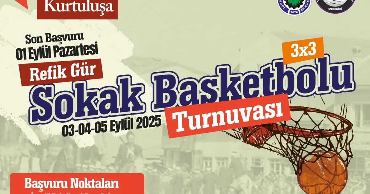 Bursa İnegöl'de sokak basketbolu heyecanı