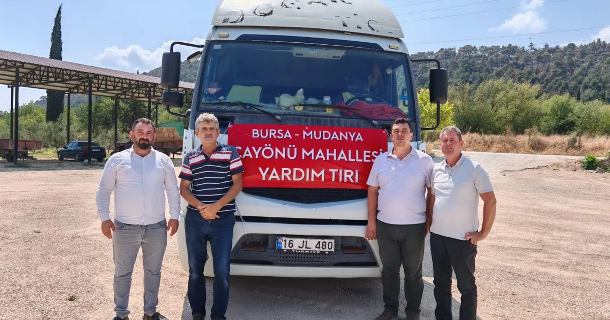 Bursa Mudanya’dan yangınzede Bilecik’e saman yardımı