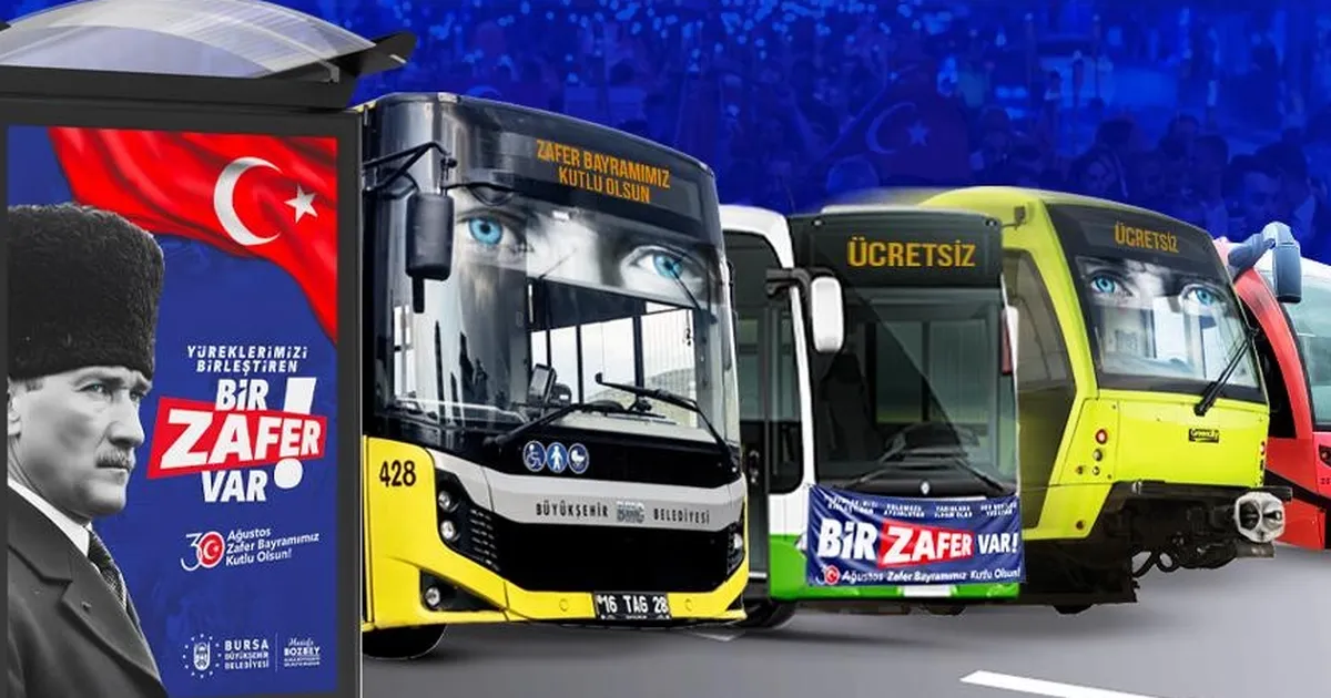 Bursa'da toplu ulaşıma 'Zafer' desteği