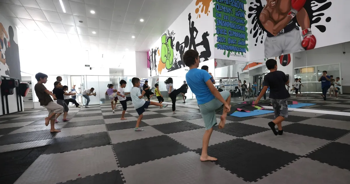 Çocukların spor heyecanı