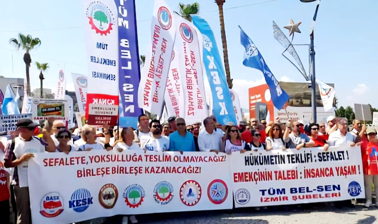İzmir Konak’ta KESK ve Dev Emekli-Sen’den ortak eylem