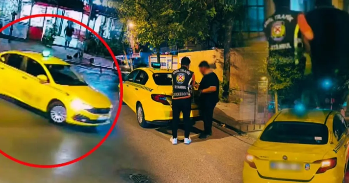 Kadıköy'de drift yapan taksici yakalandı! Ehliyete el, araca men!