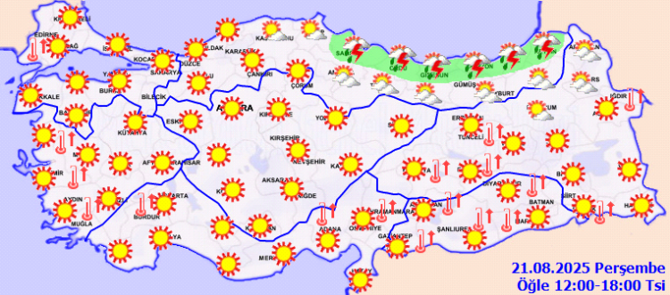 Karadeniz'de yağış, güneyde sıcaklıklar yükseliyor