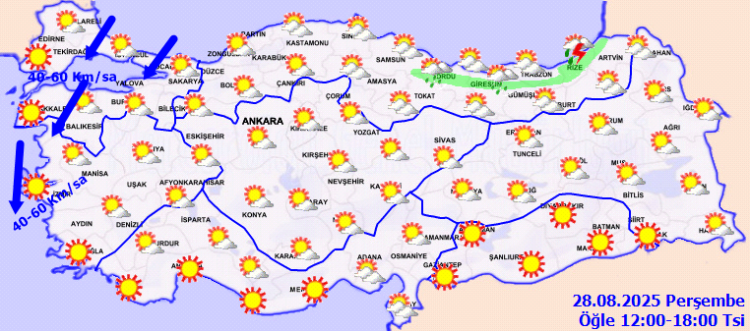Meteoroloji’den kuvvetli rüzgar uyarısı