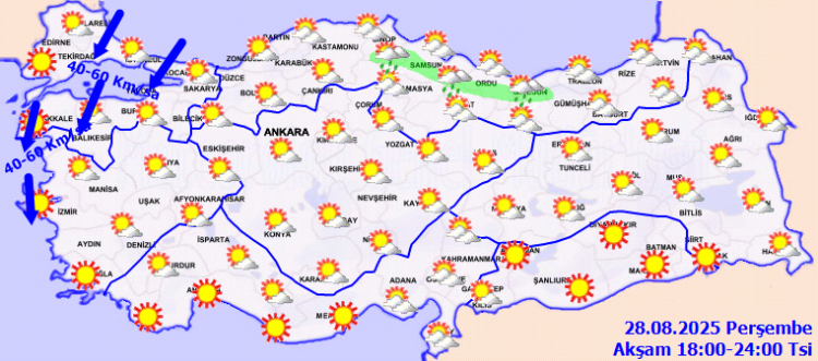 Meteoroloji’den kuvvetli rüzgar uyarısı