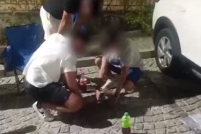 Mudanya Zabıtası çevreyi kirleten gençlere çöp toplattı, ceza kesti!